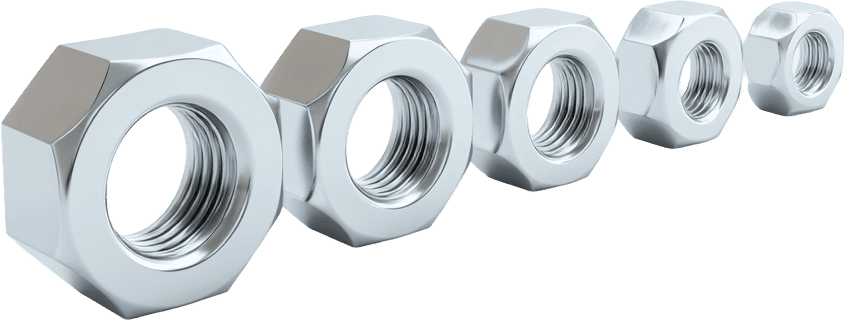 various threaded-nuts